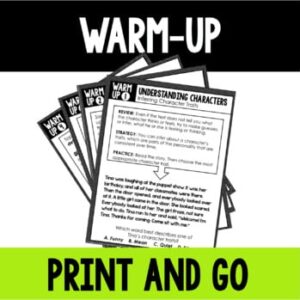 Reading Strategy Groups: UNDERSTANDING CHARACTERS
